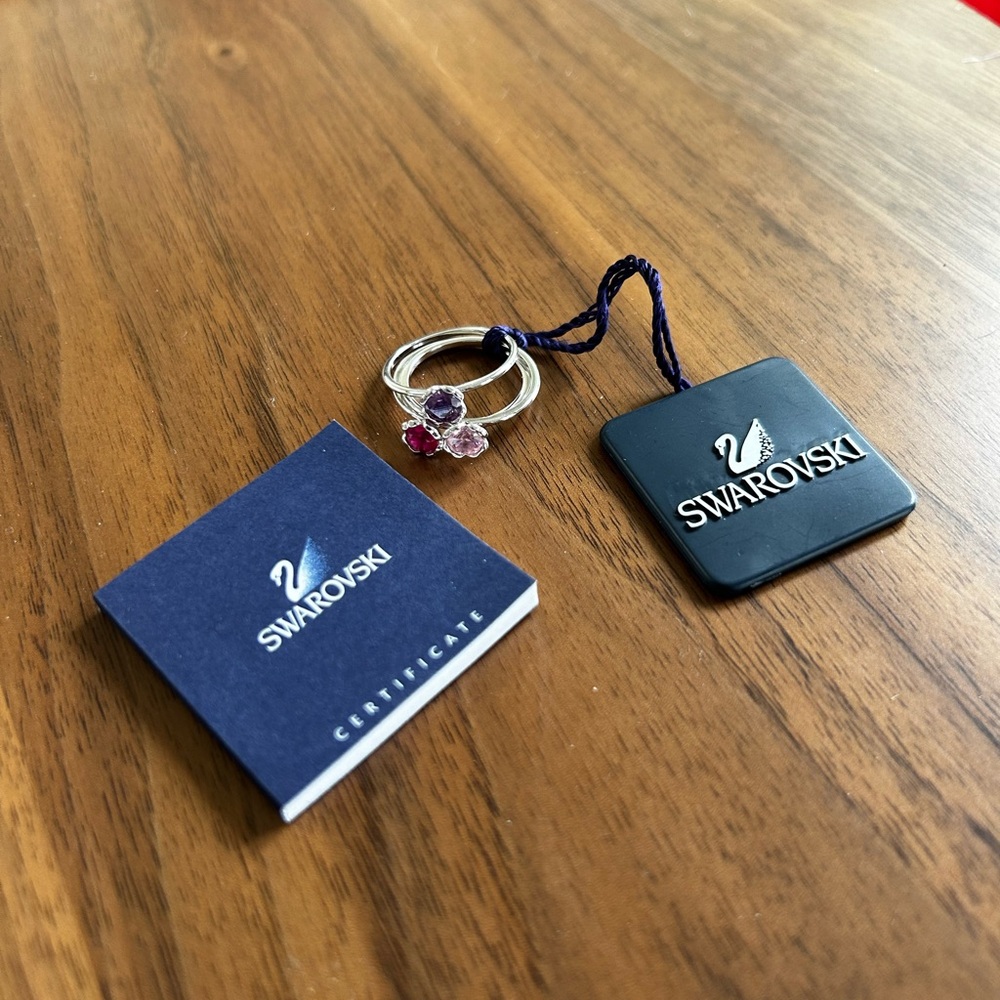Swarovski stack ring set Size 7 - Picture 2 of 5
